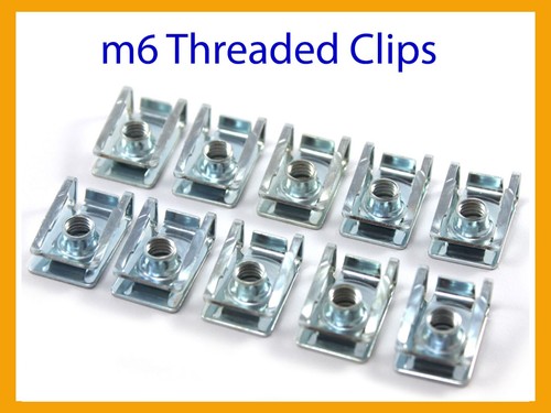 10x threaded metal - m6, clips