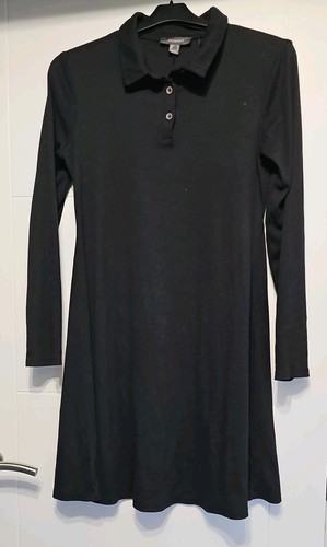 Primark black ribbed collared - black,