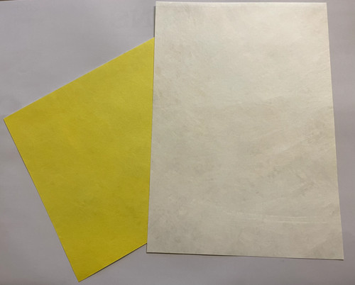 Tyvek paper white yellow - tyvek, white/yellow