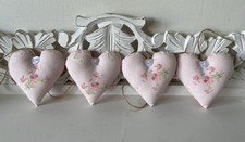 4 Handmade Hanging Hearts in
