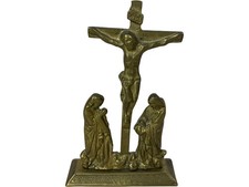 Brass Crucifixion Scene Statue