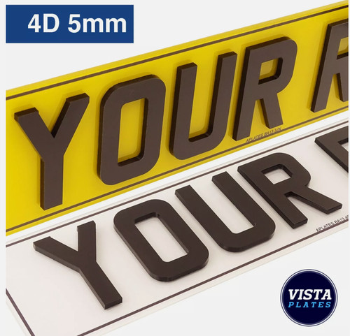 Square number plate rear - number,