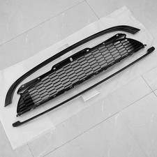 3Pcs Gloss Black Front Bumper Grille For Mini R55 R56 R57 R58 R59 Cooper S & JCW