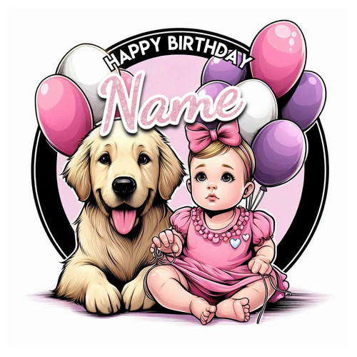 Custom baby golden retriever - &,