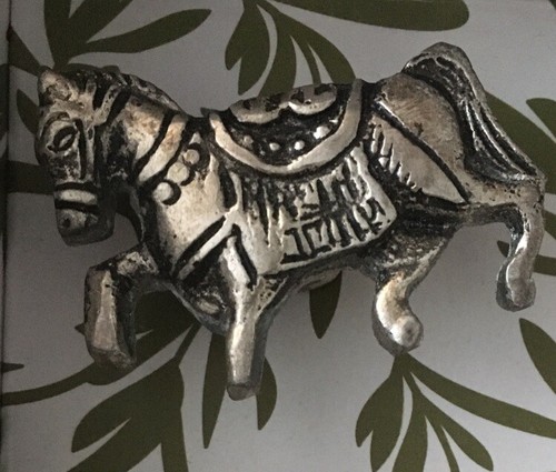 Four silver horse drawer knobs - drawer,
