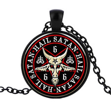hail satan NECKLACE-  NEW