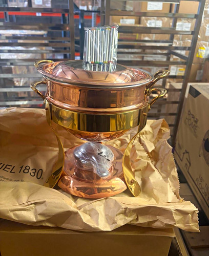 Mauviel 1830 copper - fondue, set