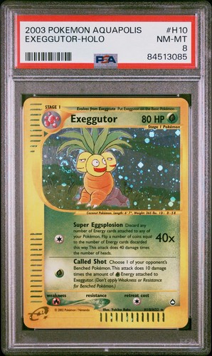 Psa exeggutor h10 - 8, nm-mt