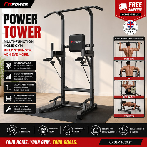 Power tower pull bar - power, dip