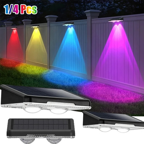 Solar fence lights outdoor - solar,