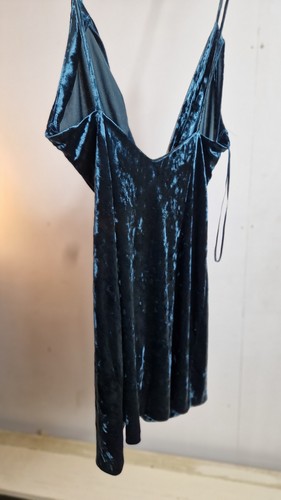 Zara blue velvet neck - zara, v-neck