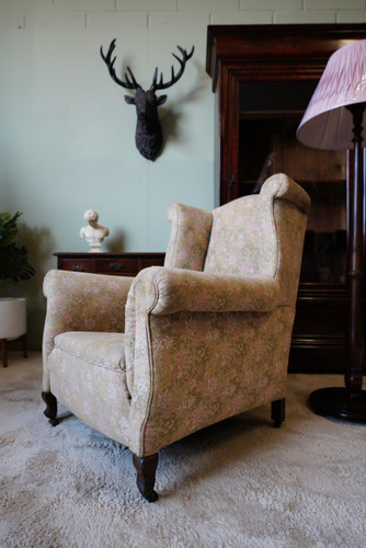 Edwardian wingback armchair - armchair, in