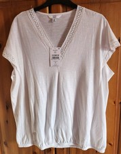 Next Ladies White Bubble Hem V