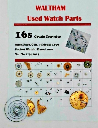 Waltham used watch parts - parts, /
