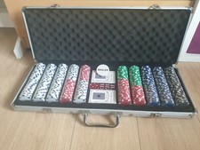 POKER SET PROFESSIONAL 500 PIECE WITH CHIPS, CARD GAME & CASE