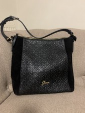 Black soft leather suede Guess