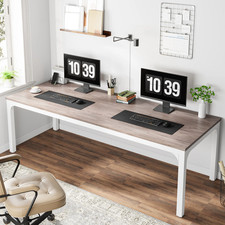 Computer Desk 200cm 2 Person Double Workstation Extra Long Table Metal Frame