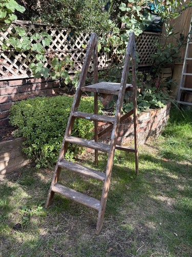 Vintage wooden stepladder for - vintage,