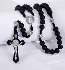 Black wooden rosary - rosary, with