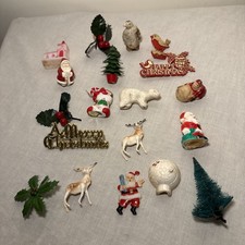 Vintage Christmas Cake Toppers