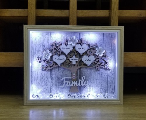 Personalised wooden family