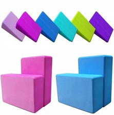 Foam Yoga Bricks Fitness Blocks Pilates Home Gym Workout Stretching Exercise