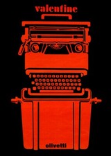 1969 Olivetti Valentine typewriter illustrated vintage ad NEW poster 18x24