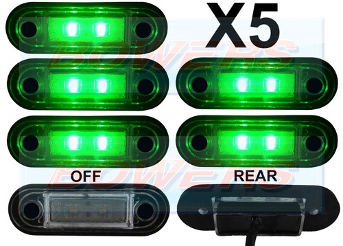 12v 24v flush fit - 5, green