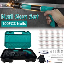 Concrete Nail Gun Kit With 100 Nails Wall Fastening Tool Portable Nail Machine