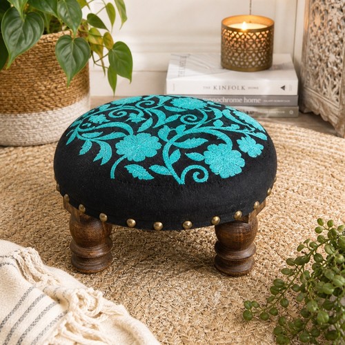 Vintage boho footstool - vintage, ottoman