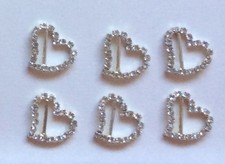 VARIOUS DIAMANTE & PEARL RIBBON SLIDERS (BUCKLES) - Cardmaking, Scrapbooking