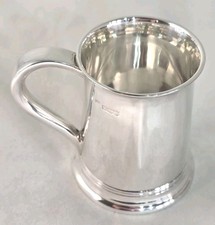 Antique Sterling silver Mug / Tankard. Sheffield 1906. By Thomas Bradbury & Sons