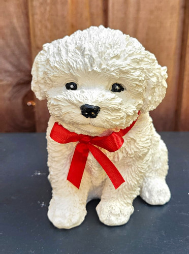 Handmade ceramic bichon dog - bichon,