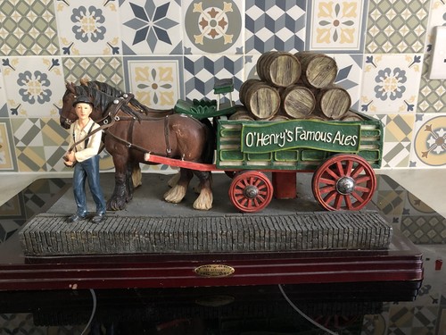 Vintage shirehorse and cart - shirehorse,