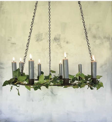 Rustic round hanging taper - round,