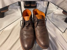 MENS VAN LIITER CHELSEA LEATHER BOOTS - DARK TANED SPATS - size 45