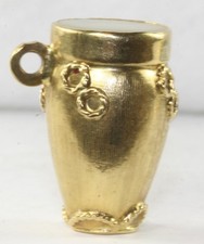 VTG 14K GOLD TALL CONGO CONGA DRUM CHARM MOP