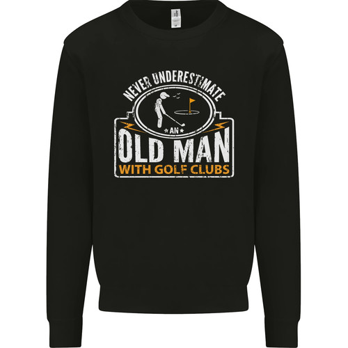 Old man with golf - an,