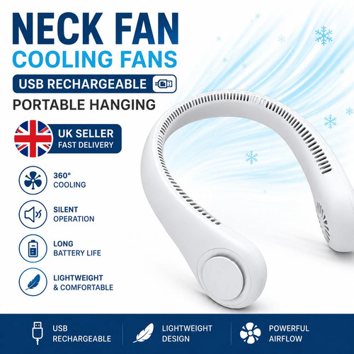 Neck fan hands free - neck, bladeless