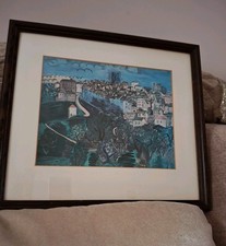Vintage Raoul Dufy Vence Lithograph C. 1950 Art Print Framed