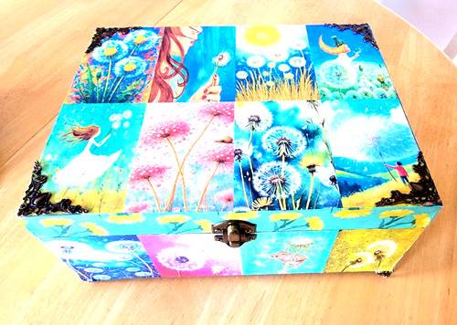 Handmade decoupage wooden box - handmade,