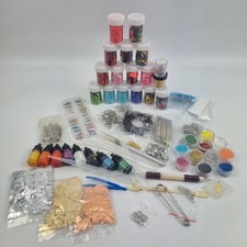 Mixed Craft Supplies Bundle – Sequins, Glitter, Metal Findings & Paints Job Lot