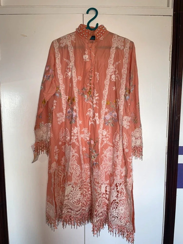 Sana safinaz peach embroidered - peach,