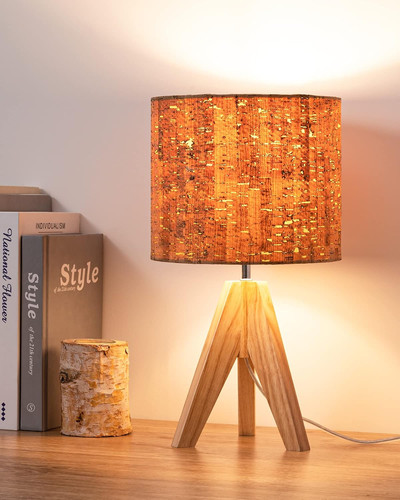 36cm wood bedside table lamp - 36cm,