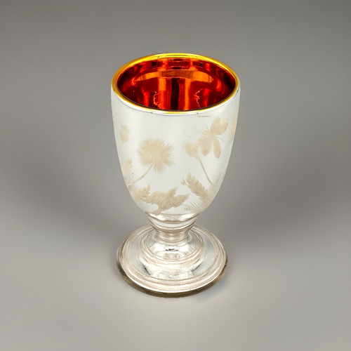 Victorian etched silvered - etched,