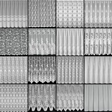 White Net Lace Window Curtains - Sold By The Metre