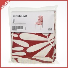 Ikea BERGMUND Chair Cover Slipcover Red/White, 100% Cotton, 705.700.11, New