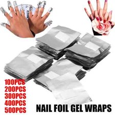 100/1000 Nail Foil Gel Wraps Polish Remover Soak Off Acrylic Removal No Acetone