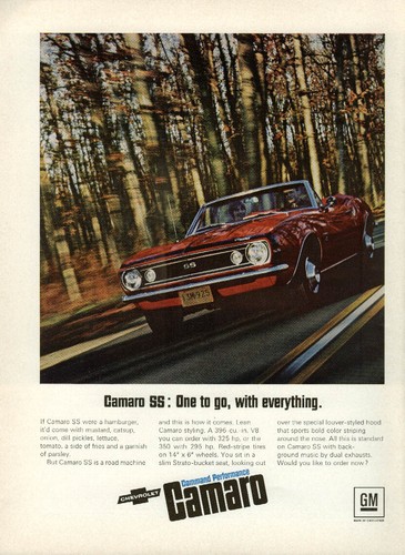 Camaro one go with - one, to