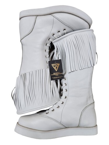 Pro wrestling boots white - wrestling,